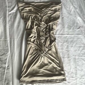 SOLD Strapless silver Tom ford era vintage Gucci dress